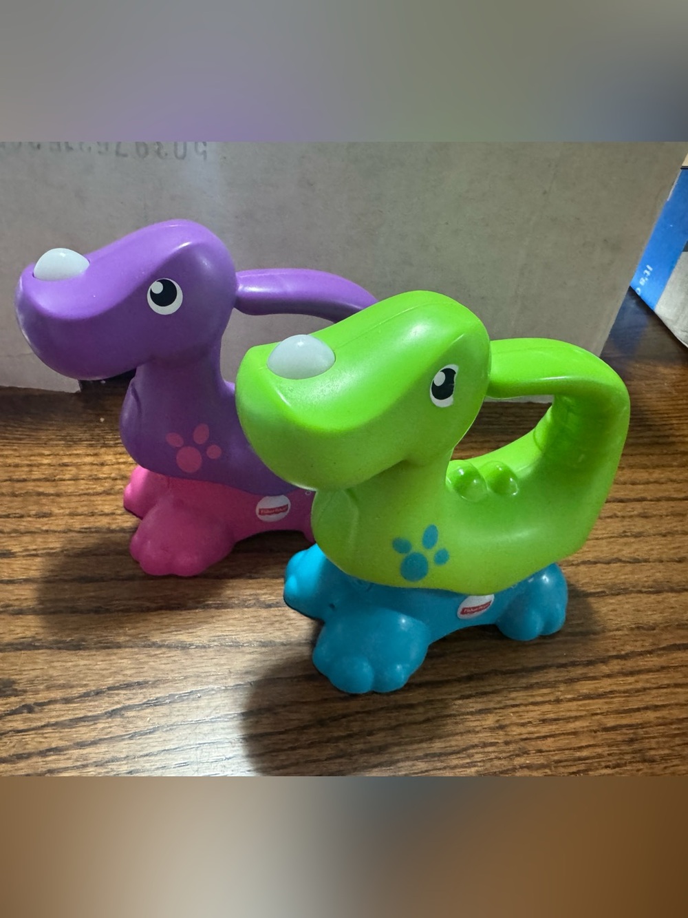 Fisher-Price Green and Blue dinosaurs Toy with Purple Friend